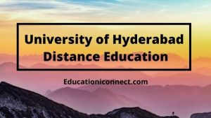 University of Hyderabad Distance Education